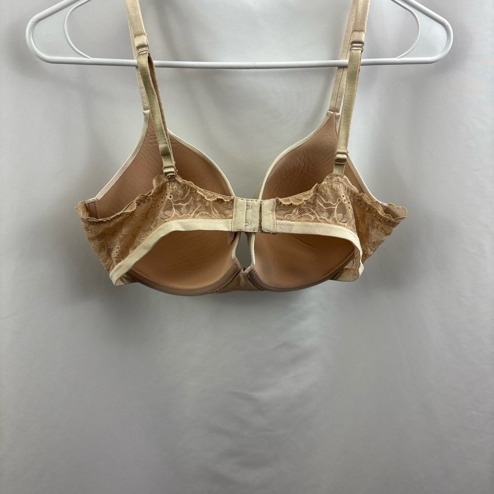 Victoria Secret Bra 36DD Demi Angels Lined Demi Beige Lace - Picture 7 of 11